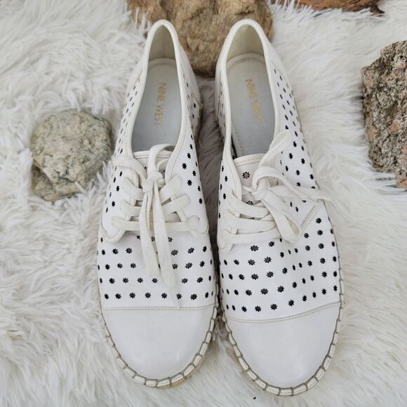 Nine west gigantic white espadrille sneakers - Picture 7 of 9